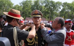 4- COAS PIPPING A FOREIGN CADET FROM BHUTAN AFTER PASSING OUT FROM OTA GAYA ON 11 JUN