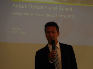 Dirk Hoke CEH Airbus D&S addressing the TMB 2016