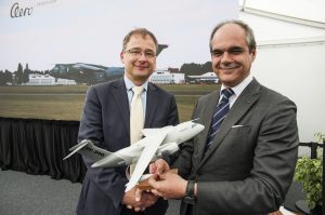 KC-390 in AERO Vodochody - Giuseppe Giordo of Aero (right) and CZ Deputy...