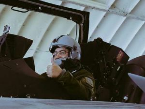 Chief of the Air Staff Air Chief Marshal BS Dhanoa PVSM AVSM YSM VM ADC going for a sortie in Rafale fighter during his ongoing visit of France on 18 Jul 17. He is sitting in the cockpit and preparing to take off.