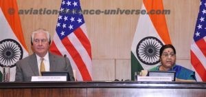 US Secretary of State Rex Tillerson with Sushma Swaraj