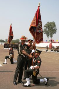 Presentation of colours to 21 Mahar