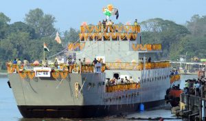 Landing Craft Utility Class Ship L-58, built by Garden Reach Shipbuilders and Engineers Ltd.