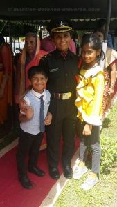 Swati Mahadik, wife of late Col. Santosh Mahadik with kids