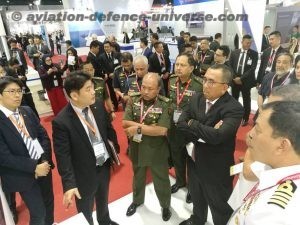 Major General Datuk Mohd Zakaria Bin Hi Yadi, representing the Chief of Malaysian Army during a booth presentation