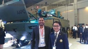 ADU Suresh Somu with Dr Artit Ridluan, Director of Military Vehicle, DTI ADU Suresh Somu with Dr Artit Ridluan, Director of Military Vehicle, DTI