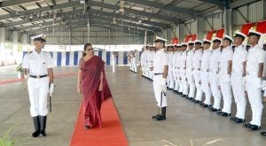Defence Minister Nirmala Sitharaman visited project Seabird at Karwar Naval Base