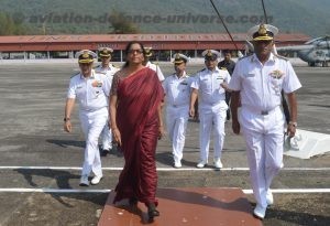 Defence Minister Nirmala Sitharaman visited project Seabird at Karwar Naval Base