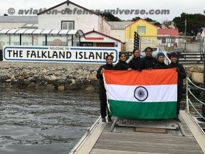 INSV Tarini entered Port Stanley (Falkland islands)