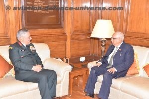 Managing Editor ADU Brig.VK Atray (Retd.) in the one-on-one meeting with Army Chief for an exclusive interview commemorating Army Day 2018.