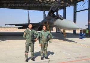 Defence Minister Nirmala Sitharaman, flew in a Su-30 MKI of 31 Squadron