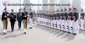 Chief of the Naval Staff reviewing ‘Guard of Honour’ during his visit to NCC Republic Day Parade Camp 2018, Delhi Cantt. Lt Gen BS Sahrawat, SM, DGNCC is also seen.