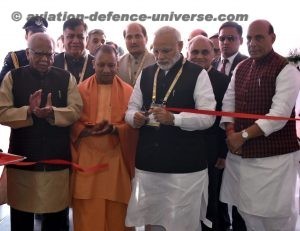 The Prime Minister Narendra Modi inaugurating the UP Investors Summit 2018, in Lucknow, Uttar Pradesh