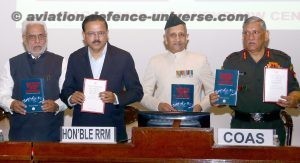 The Minister of State for Defence, Dr. Subhash Ramrao Bhamre releasing two books