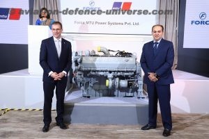 Mr. Andreas Schell-President and CEO Rolls-Royce Power Systems Pvt. Ltd and Mr. Prasan Firodia-MD, Force Motors Ltd. at the announcement of the JV