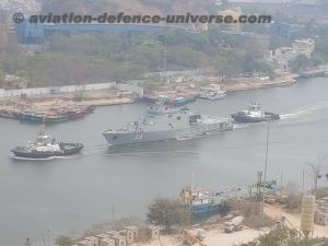 UMS King Sin Phyu Shin (Frigate) and UMS Inlay (Off-shore Patrol Vessel) arrived Visakhapatnam