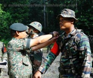 Arm bands being taken off from the exercise appointments after the conclusion of Exercise Harimau Shakti 2018