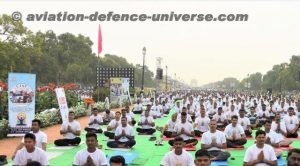 Yoga demonstration at Red Fort 