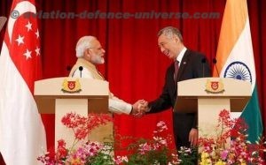 PM Modi and PM Lee foto