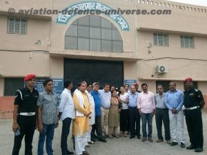 Outside the jail immediately after Col Chauhan's release