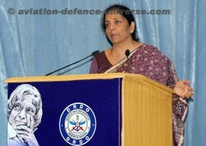 Nirmala Sitharaman addressing the gathering
