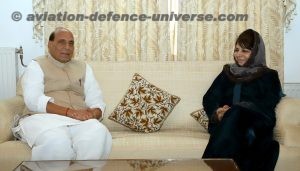 The Union Home Minister, Shri Rajnath Singh meeting the President of the Jammu and Kashmir