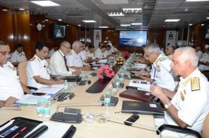Indian Navy commanders brainstorming