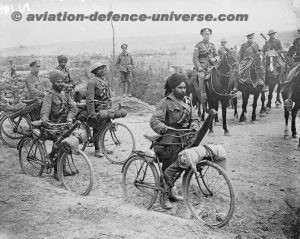 Indian bicycle troops in Somme France in 1916