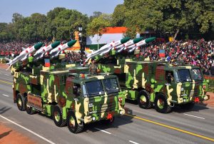 Akash Weapon system passes through the Rajpath