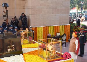 the Amar Jawan Jyoti under India Gate