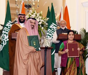 Exchange of Agreements between India and Saudi Arabia