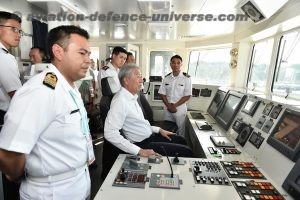  Mr Teo on the bridge of Royal Brunei Navy ship, KDB Daruttaqwa.