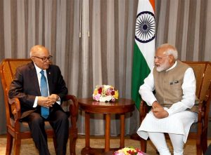 Narendra Modi meeting the former President of Maldives