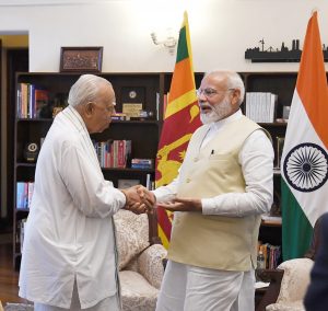 R. Sampanthan calling on the Prime Minister, Narendra Modi