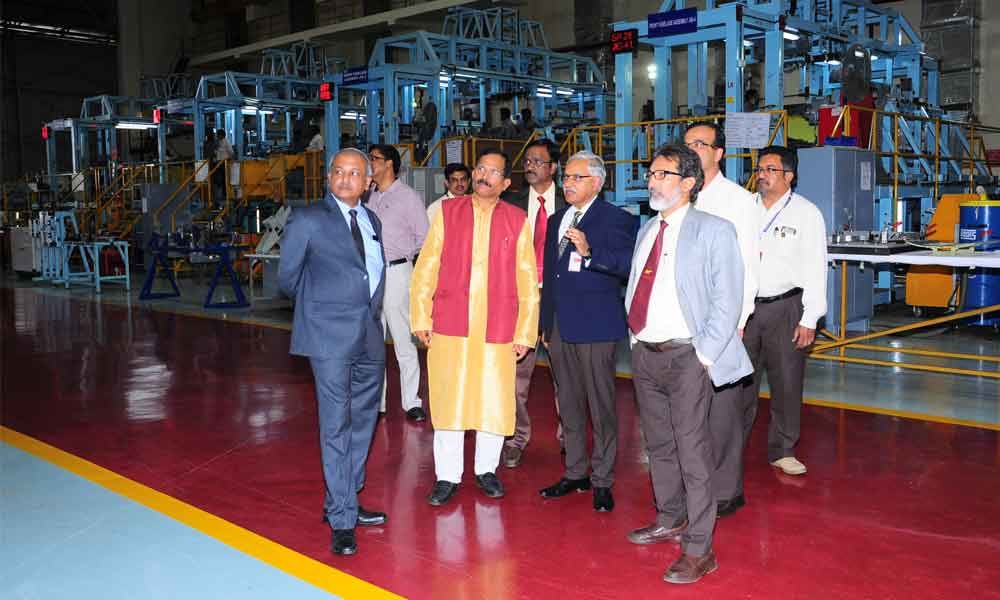 MOS Shripad Naik visits BEL's Bangalore Unit