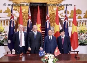 Vietnamese Prime Minister Nguyen Xuan Phuc, Prime Minister of Australia Scott Morrison and other high-ranking dignitaries from both countries 