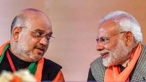 Indian Minister for Home Affairs,  Amit Shah and Indian Prime  Minister, Narender Modi