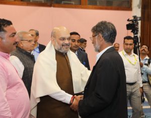 Amit Shah meeting with a delegation of Sarpanches