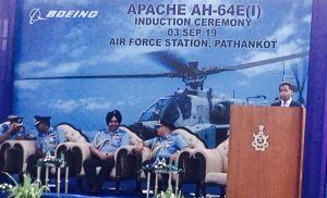 Boeing India Head Salil Gupte addressing the gathering at the ceremony
