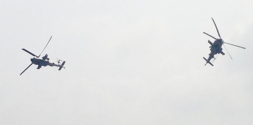 Fly past by Apache at Pathankot