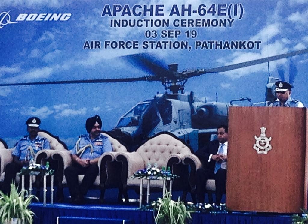 Air Marshal Nambiar welcoming the guests at the event