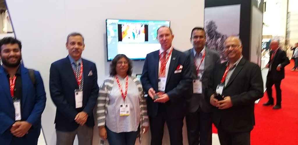 Team DOMO & Brij Systems with the author at DSEi2019 recently