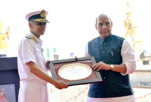 ndian Navy’s first aircraft-carrier dry dock in Mumbai was inaugurated by the Defence Minister Rajnath Singh