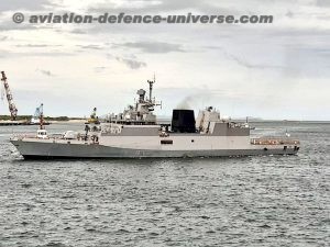 Indian Navy ships Sahyadri and Kiltan 