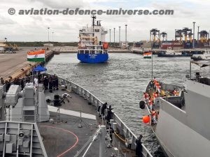 Indian Navy ships Sahyadri and Kiltan 