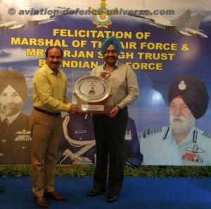 Indian Air Force felicitated Marshal of the Air Force & Mrs. Arjan Singh Trust.