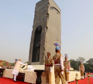 Amit Shah paying homage to Martyred Officers and Jawans of Central Armed Police Forces