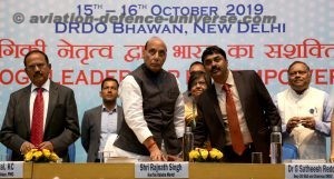 Shri Rajnath Singh launching the new website of DRDO