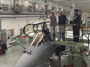 Rajnath Singh receives first jet from Dassault