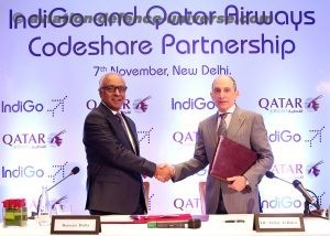 Qatar Airways and Indigo Sign Codeshare Agreement